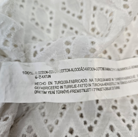 Zara Trafaluc White Eyelet Halter Tank Top Size Small Women's - Picture 6 of 8